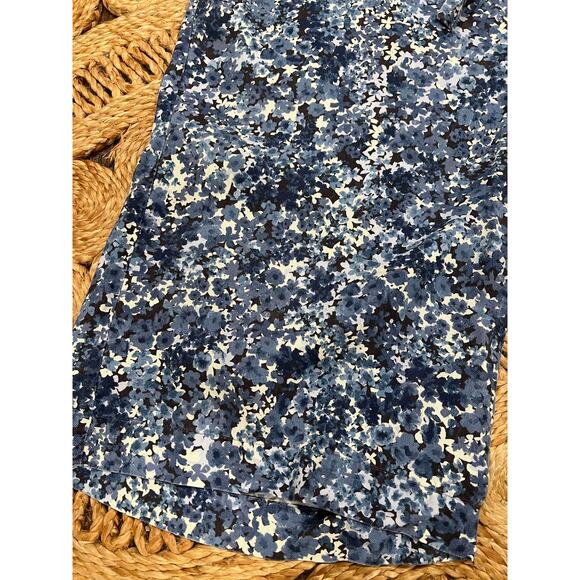 J.Jill Women’s Cropped Belted Floral wide leg Pants Blue 4x - Picture 5 of 8